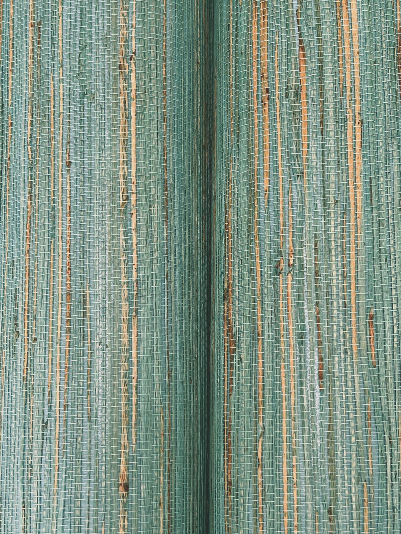 Multicolored Hemp wallpaper in aqua color - pattern number GRL88487 - by Ronald Redding in the Natural Palette Resource collection