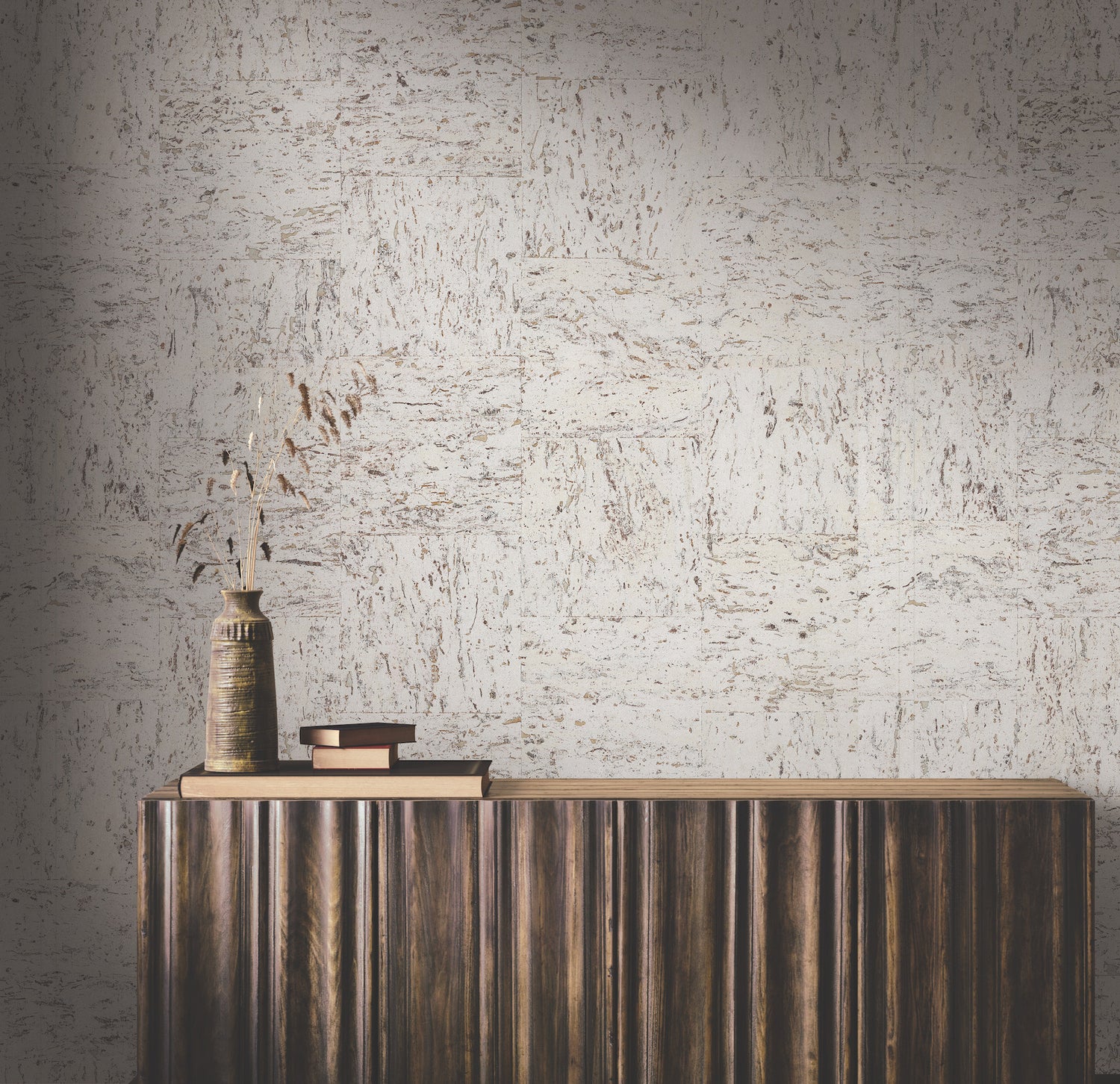 Caldera Cork wallpaper in white pearl color - pattern number GRL89190 - by Ronald Redding in the Natural Palette Resource collection