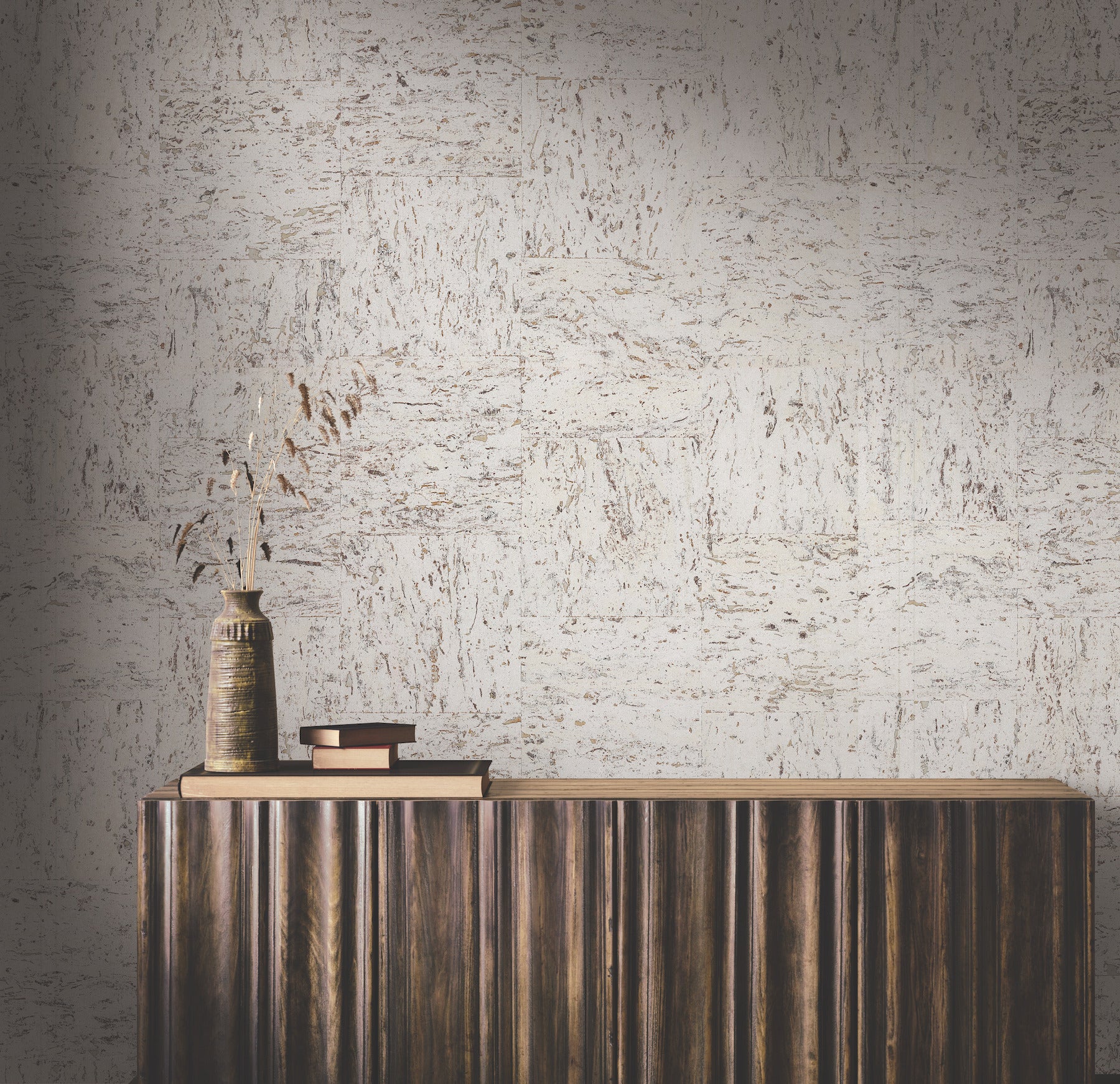 Caldera Cork wallpaper in white pearl color - pattern number GRL89190 - by Ronald Redding in the Natural Palette Resource collection