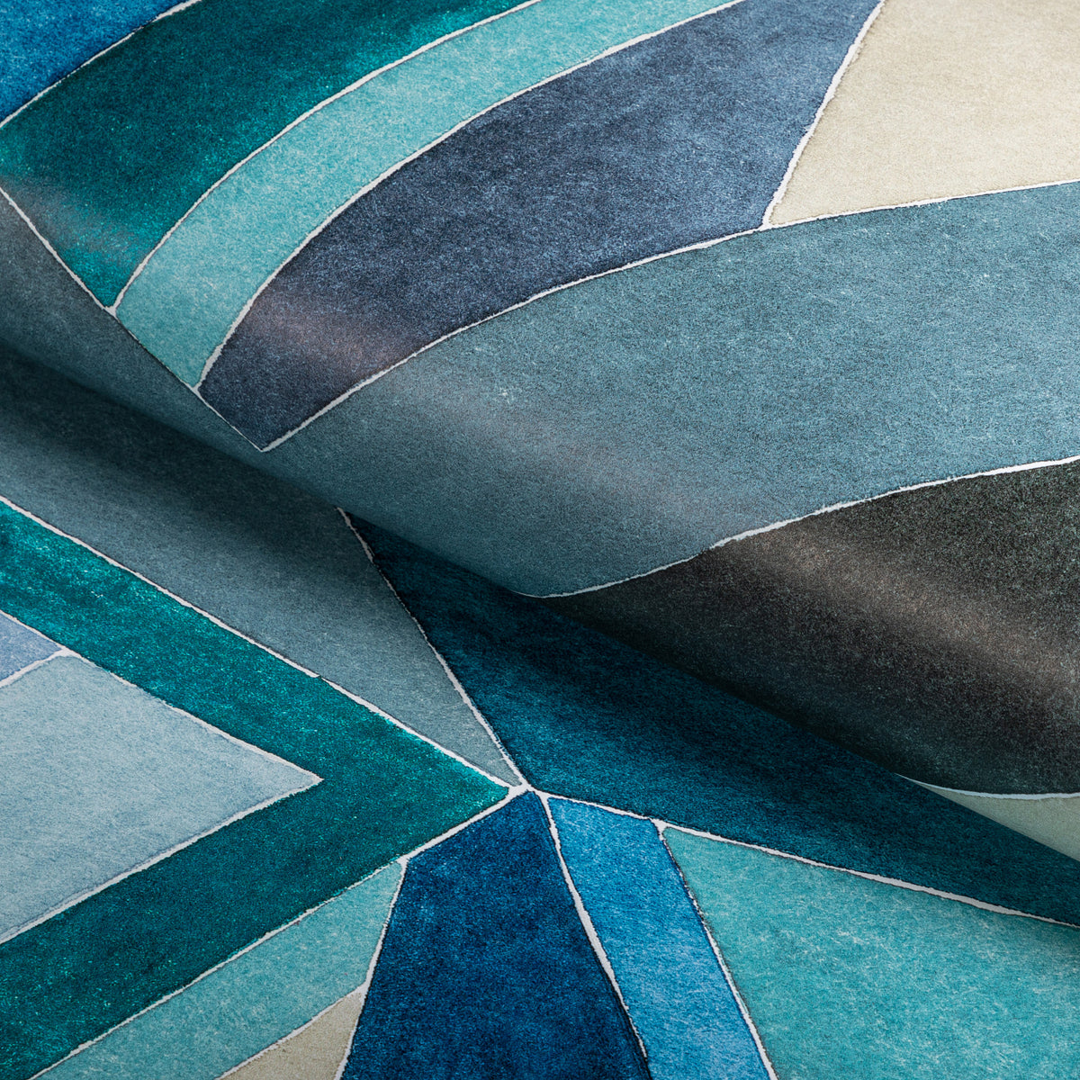 Roulade Wallpaper in Navy/Teal color - pattern number GWP-3727.355.0 - by Lee Jofa Modern in the Rhapsody collection