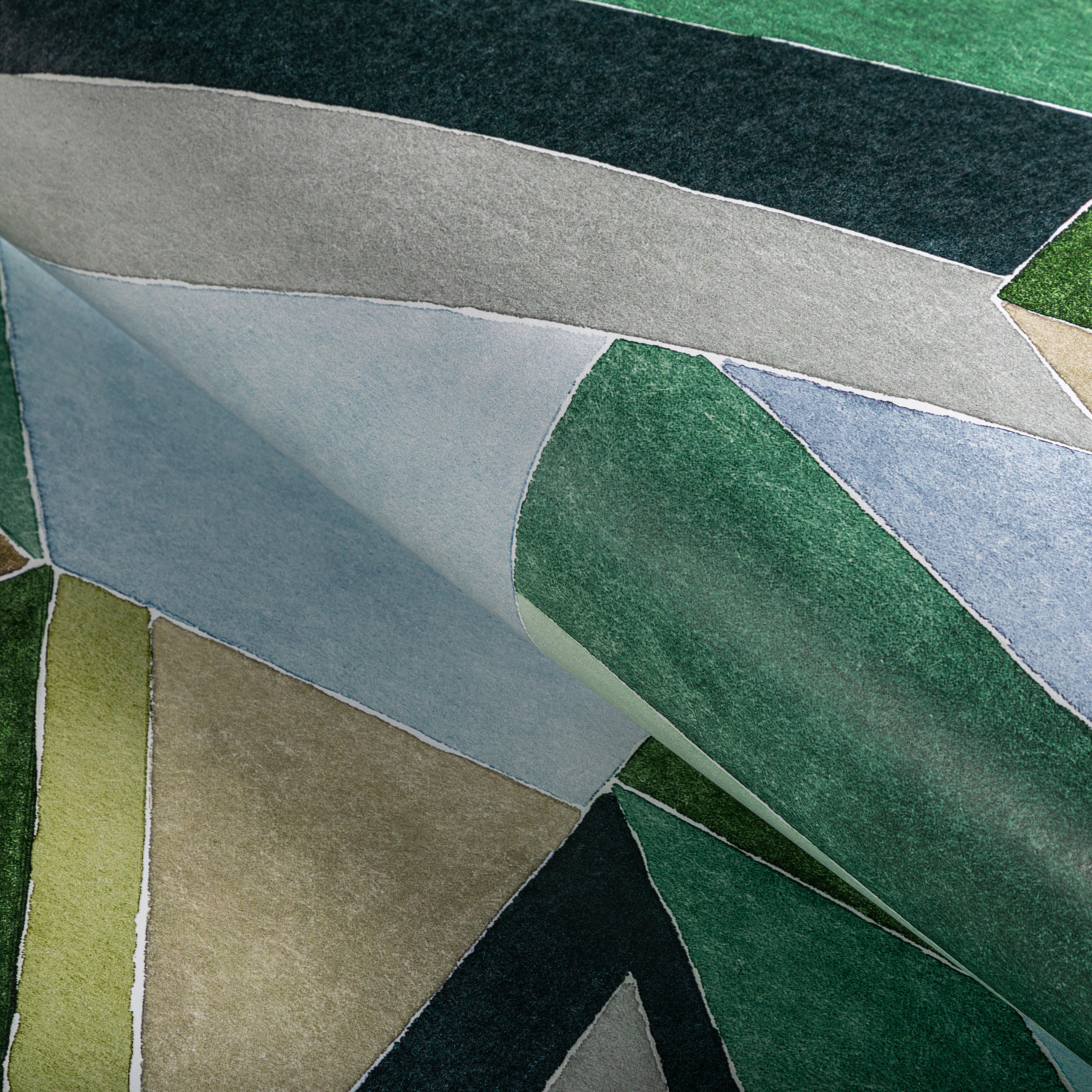 Roulade Wallpaper in Juniper/Buff color - pattern number GWP-3727.630.0 - by Lee Jofa Modern in the Rhapsody collection
