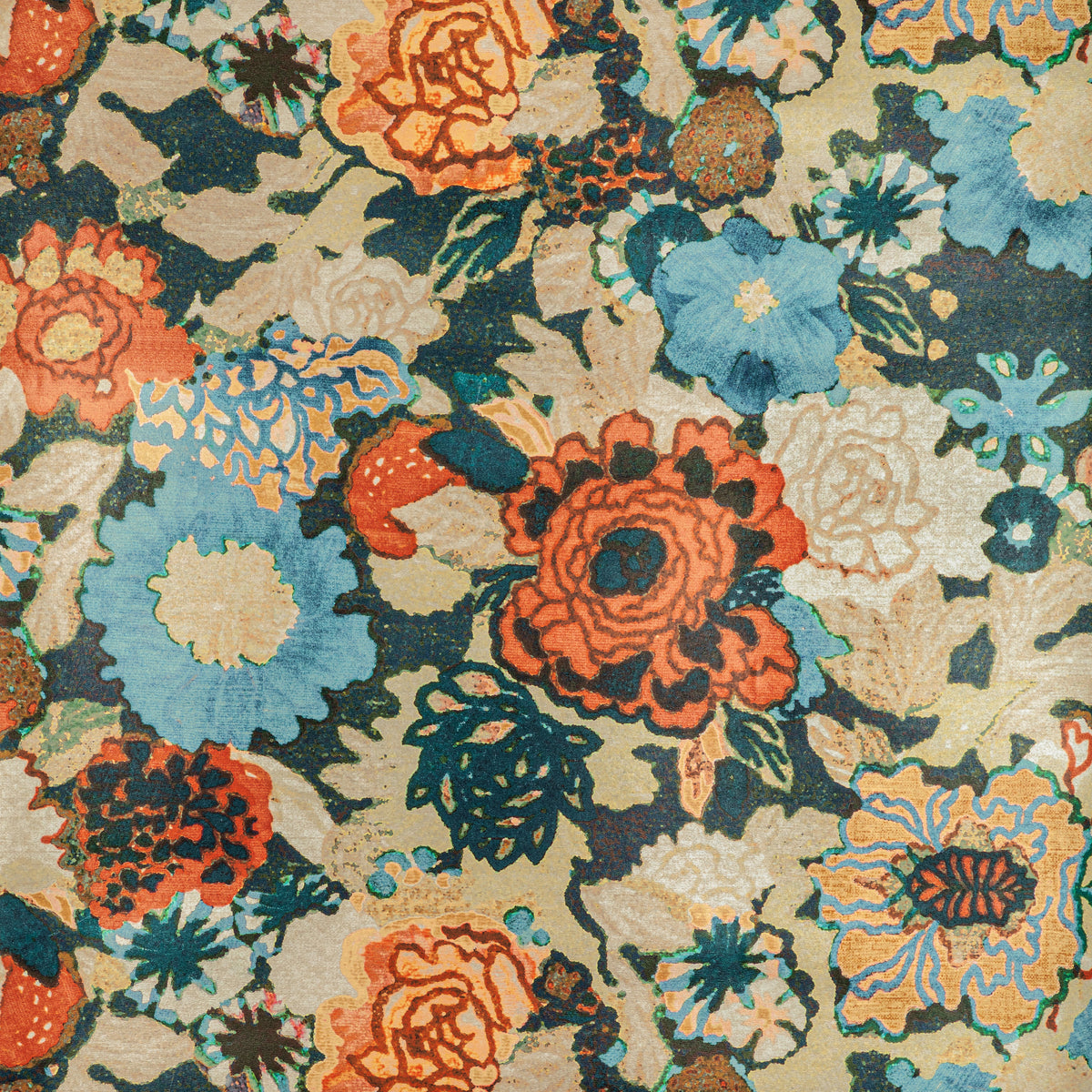Arioso Wallpaper in Sea/Spice color - pattern number GWP-3729.517.0 - by Lee Jofa Modern in the Rhapsody collection