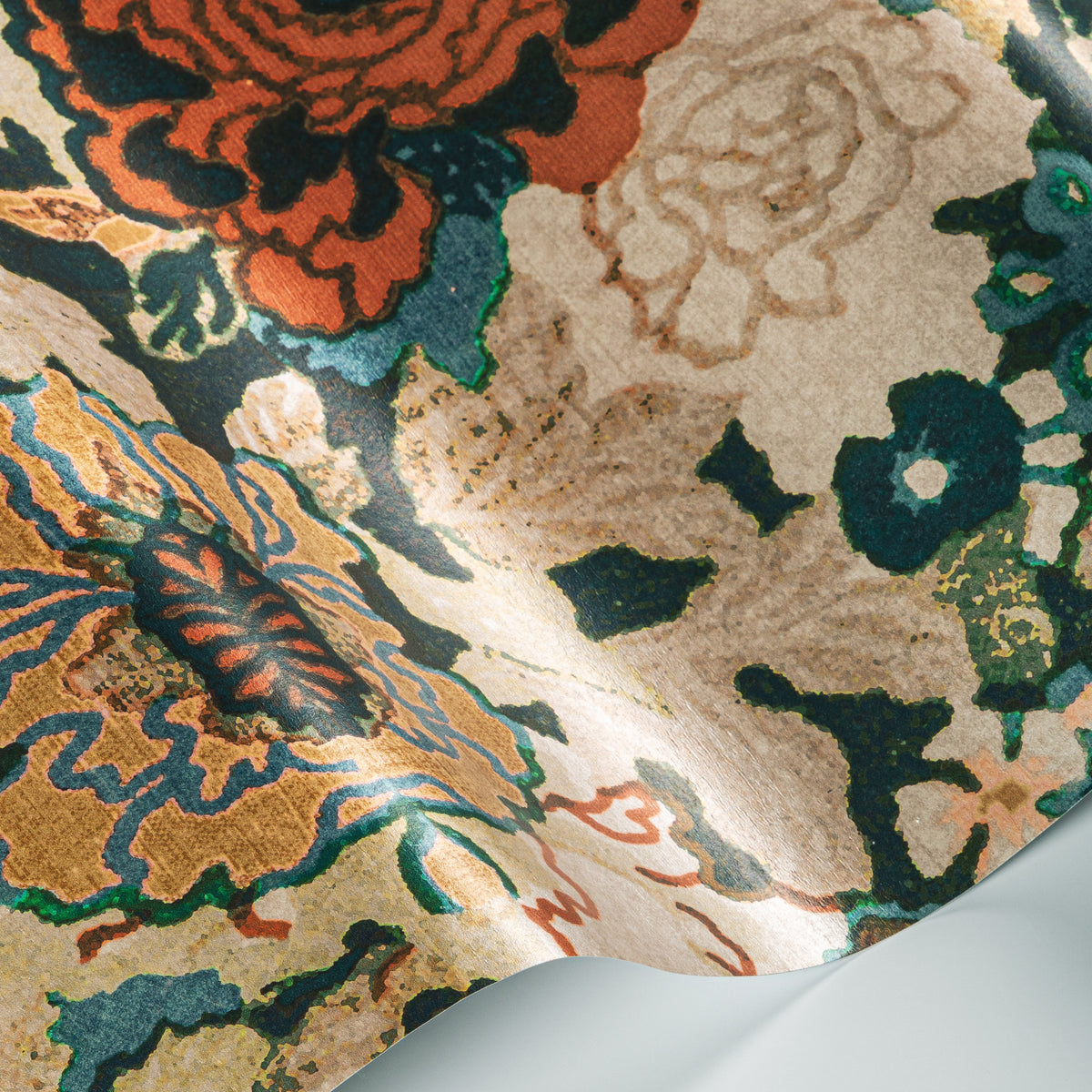 Arioso Wallpaper in Sea/Spice color - pattern number GWP-3729.517.0 - by Lee Jofa Modern in the Rhapsody collection