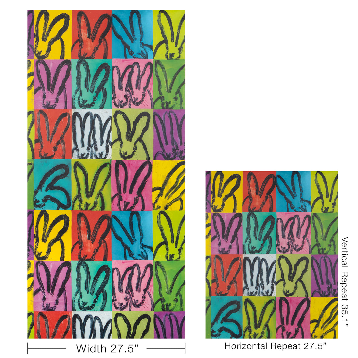 Hutch Patchwork Wallpaper in Multi color - pattern number GWP-3747.319.0 - by Lee Jofa Modern in the Hunt Slonem Belle Terre collection