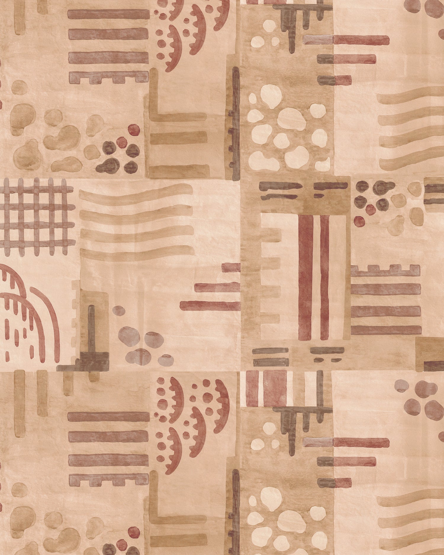 Veda Wallpaper in clay color - pattern number GWP-3753.424.0 - by Lee Jofa Modern in the Kelly Wearstler Tela collection