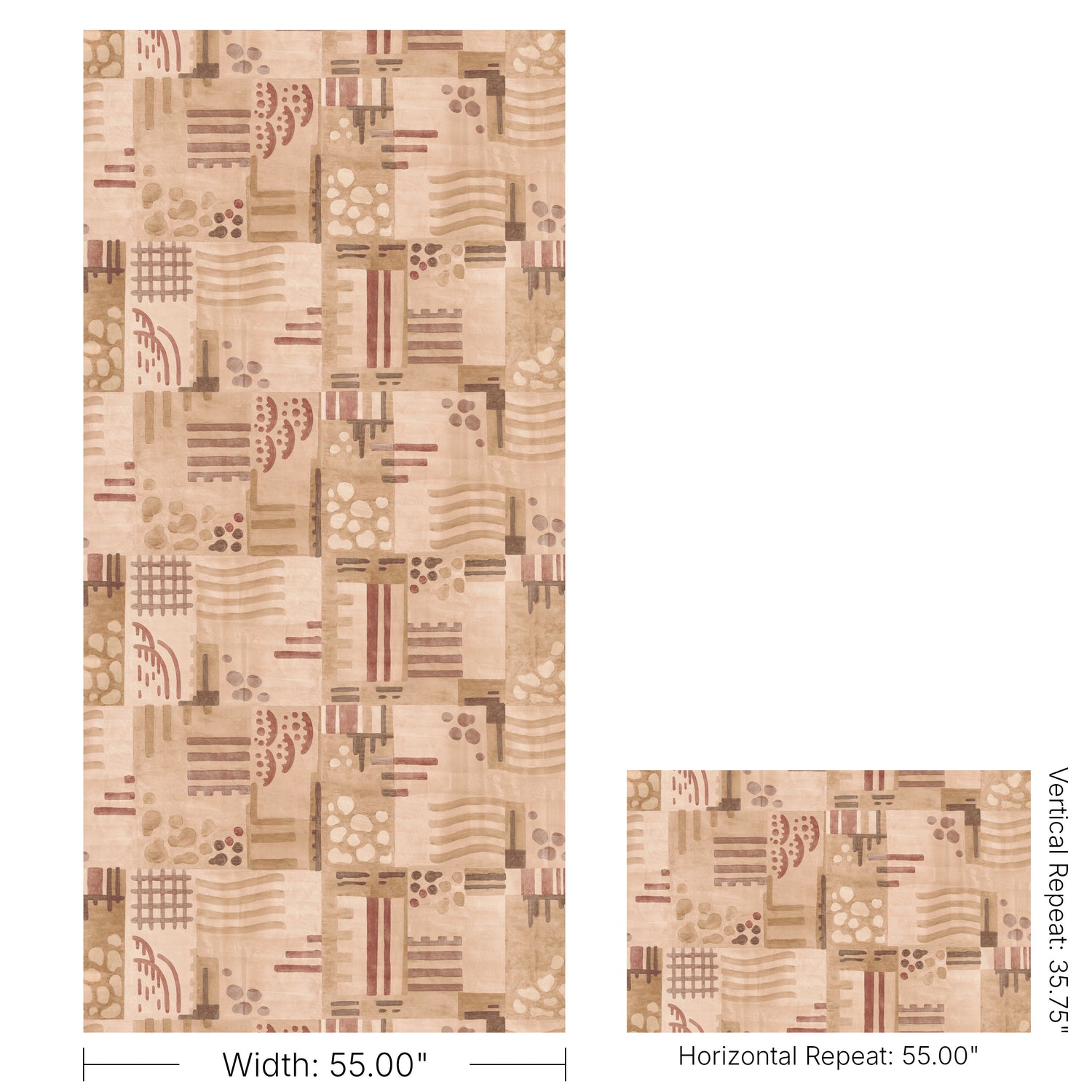 Veda Wallpaper in clay color - pattern number GWP-3753.424.0 - by Lee Jofa Modern in the Kelly Wearstler Tela collection