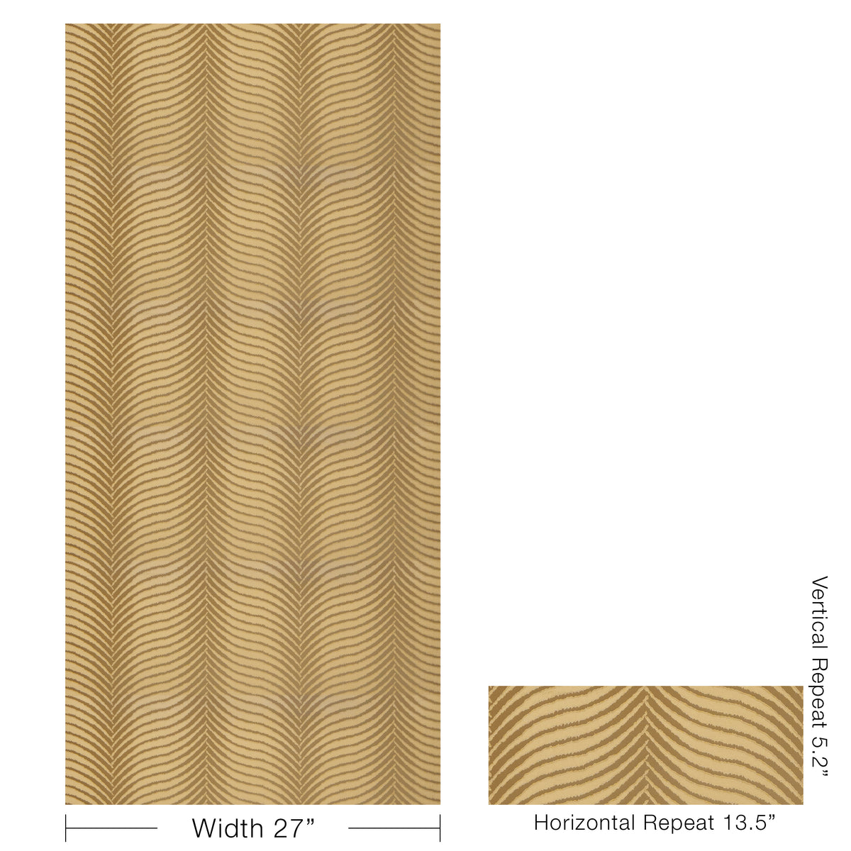 Calista Wallpaper in Gold color - pattern number GWP-3763.4.0 - by Lee Jofa in the Calista collection