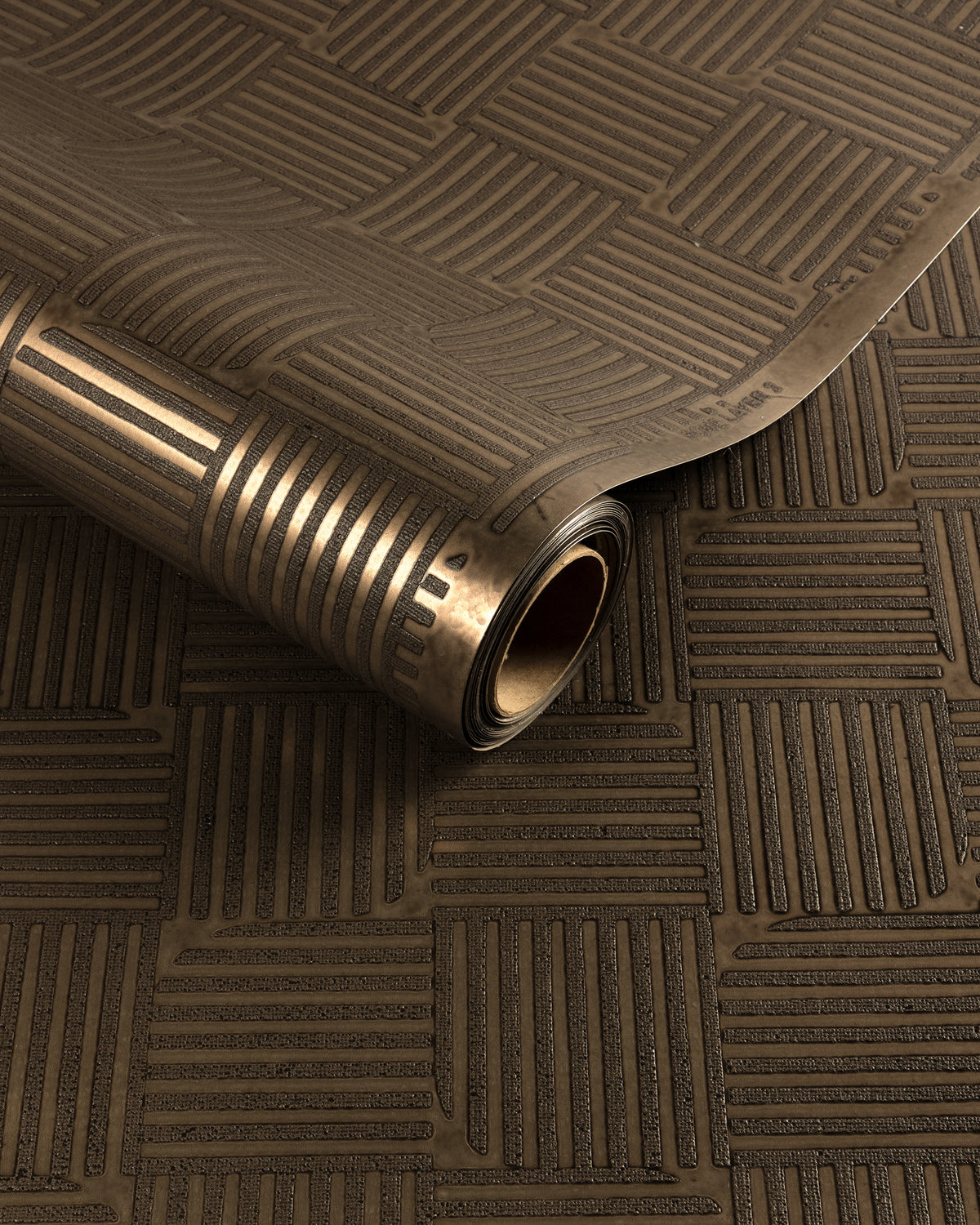Tetra Wallpaper in Walnut color - pattern number GWP-3764.606.0 - by Lee Jofa in the Calista collection