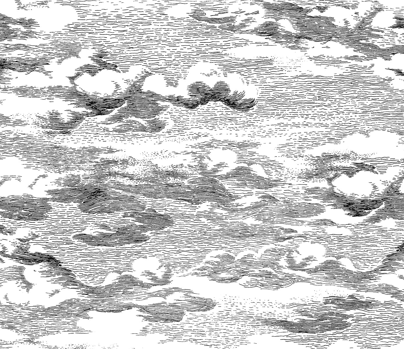 Clouds Peel and Stick wallpaper in black color - pattern number HG11200 - by NextWall in the Peel and Stick Wallpaper by Harry and Grace 4 collection