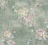 Floral Blossom Peel and Stick wallpaper in green smoke color - pattern number HG11804 - by NextWall in the Peel and Stick Wallpaper by Harry and Grace 4 collection