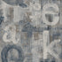 Graphic Letters Peel and Stick wallpaper in steel blue and mocha color - pattern number HG12002 - by NextWall in the Peel and Stick Wallpaper by Harry and Grace 4 collection