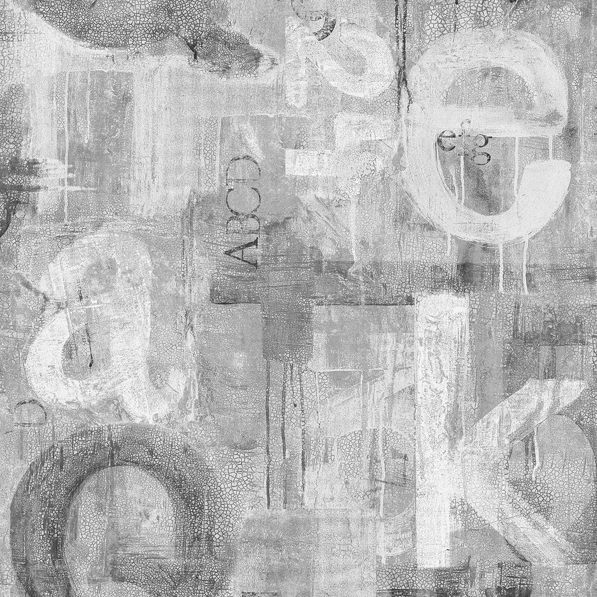 Graphic Letters Peel and Stick wallpaper in pewter color - pattern number HG12008 - by NextWall in the Peel and Stick Wallpaper by Harry and Grace 4 collection