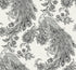 Peacock Peel and Stick wallpaper in ivory and ebony color - pattern number HG12200 - by NextWall in the Peel and Stick Wallpaper by Harry and Grace 4 collection
