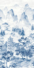 Misty Mountain Scenic Peel and Stick 2 Panel mural in bluestone color - pattern number HG12502M - by NextWall in the Peel and Stick Wallpaper by Harry and Grace 4 collection