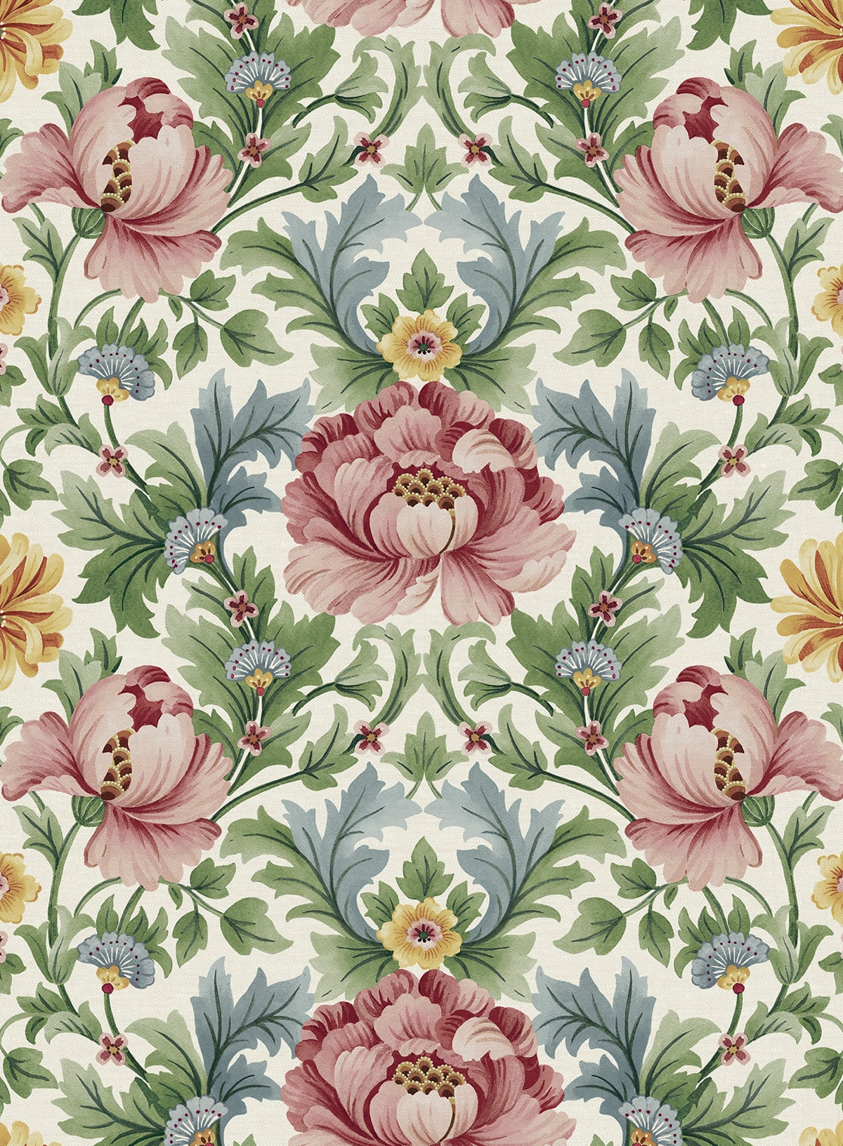 Floral Garden Peel and Stick wallpaper in spring bloom color - pattern number HG12611 - by NextWall in the Peel and Stick Wallpaper by Harry and Grace 4 collection