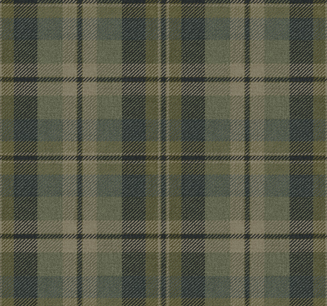 Thornbury Tailored Plaid Peel and Stick wallpaper in greenery color - pattern number HG13104 - by NextWall in the Peel and Stick Wallpaper by Harry and Grace 5 collection