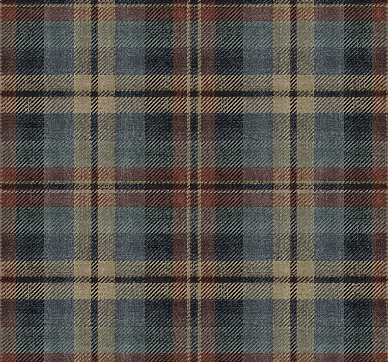 Thornbury Tailored Plaid Peel and Stick wallpaper in americana color - pattern number HG13111 - by NextWall in the Peel and Stick Wallpaper by Harry and Grace 5 collection