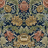 Acanthus Floral Cameo Peel and Stick wallpaper in dark blue color - pattern number HG14002 - by NextWall in the Peel and Stick Wallpaper by Harry and Grace 5 collection