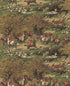 Taunton Hunt Scene Peel and Stick Wallpaper in chestnut & rosemary color - pattern number HG14105 - by NextWall in the Peel and Stick Wallpaper by Harry and Grace 6 collection