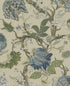 Jacobean Trail Peel and Stick Wallpaper in fern & blueprint color - pattern number HG14204 - by NextWall in the Peel and Stick Wallpaper by Harry and Grace 6 collection