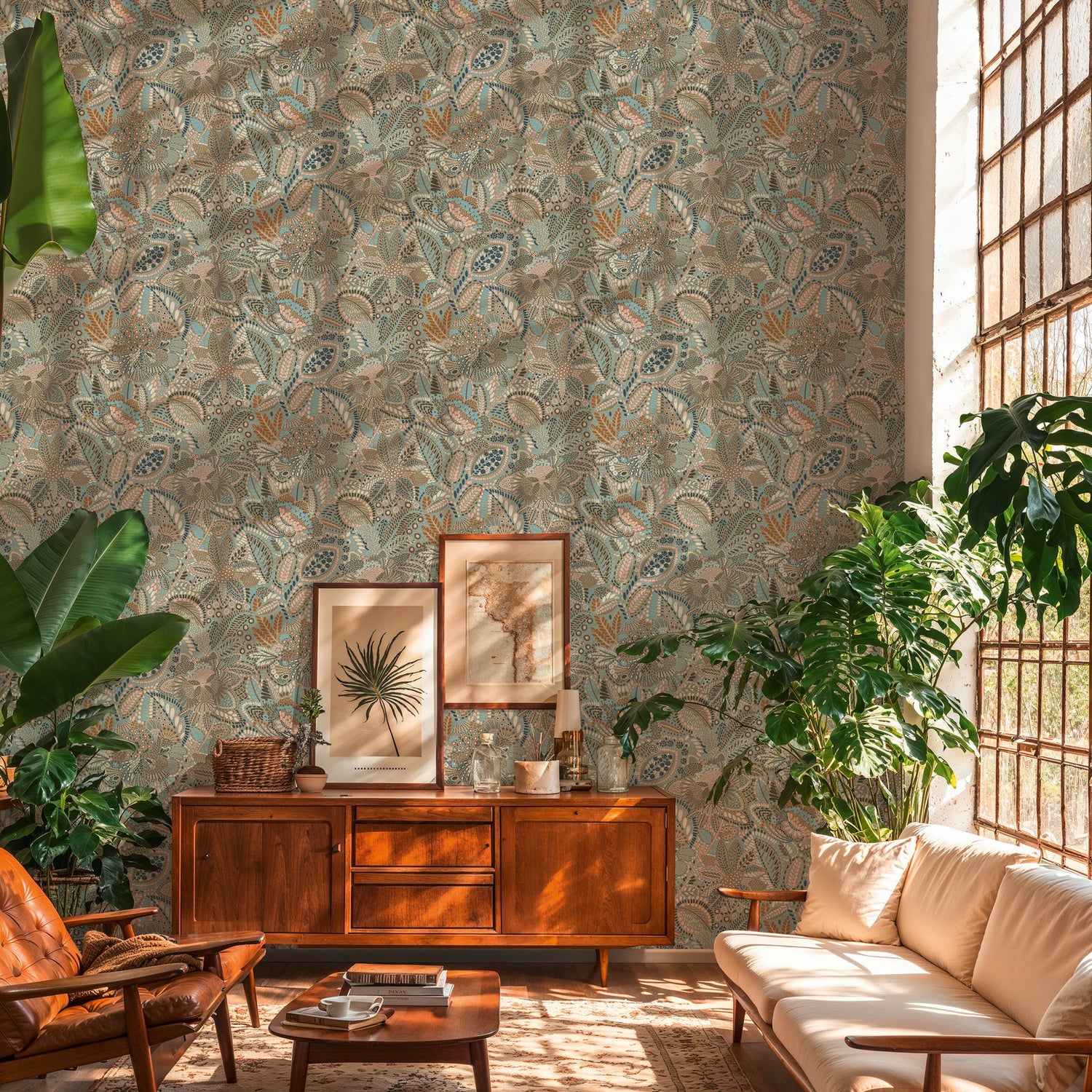 Floral Wallpaper in Multi-coloured color - pattern number HV41068 - by Galerie in the Havana 2 collection