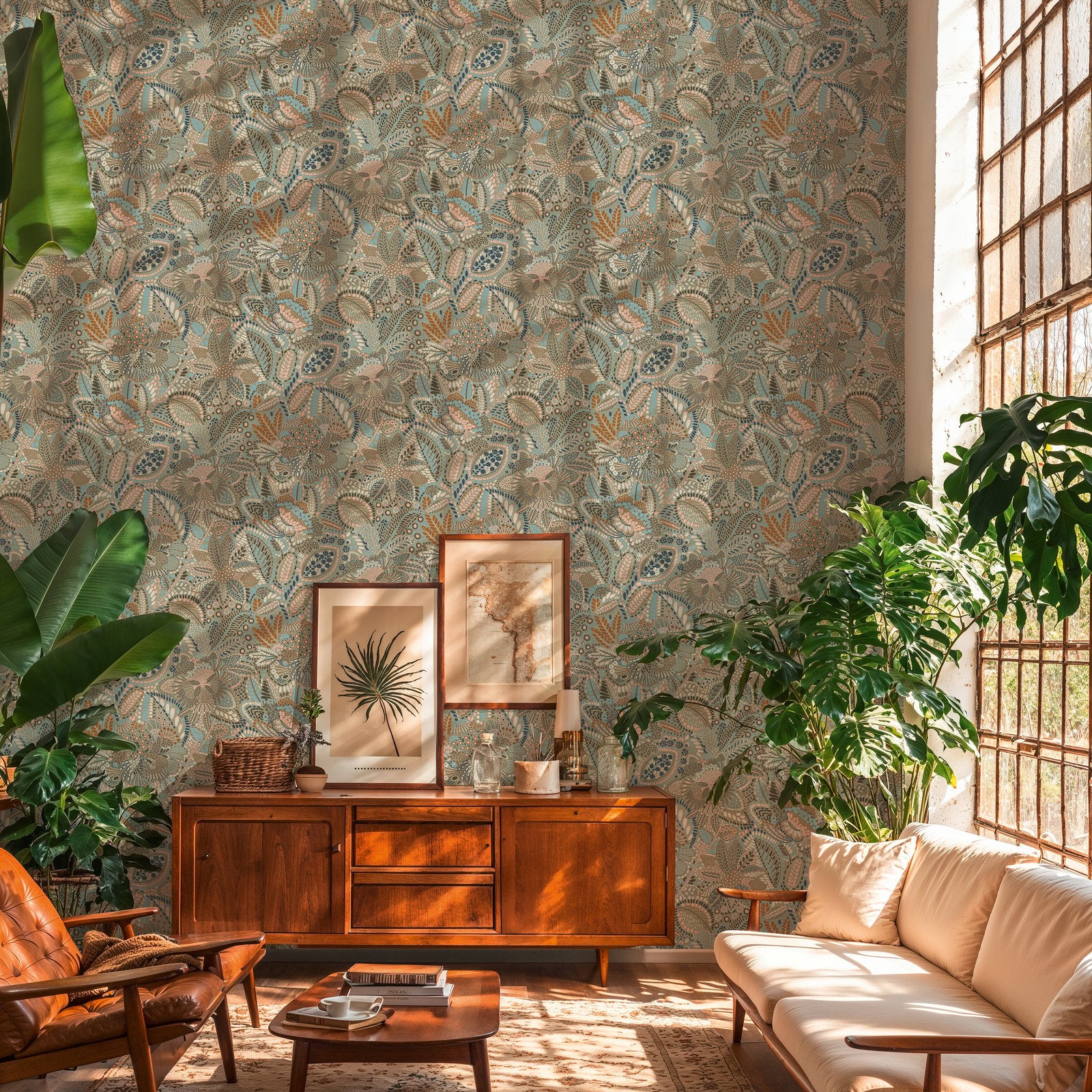 Floral Wallpaper in Multi-coloured color - pattern number HV41068 - by Galerie in the Havana 2 collection