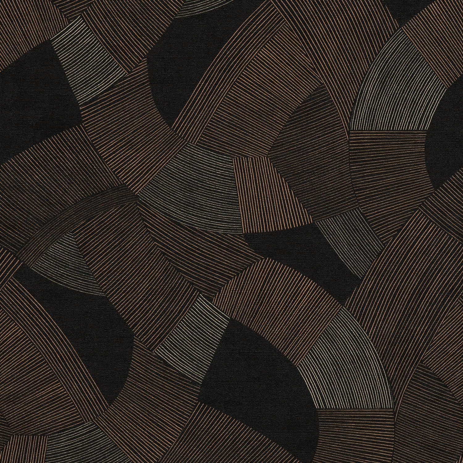 Geometric Wallpaper in Bronze Brown color - pattern number HV41076 - by Galerie in the Havana 2 collection