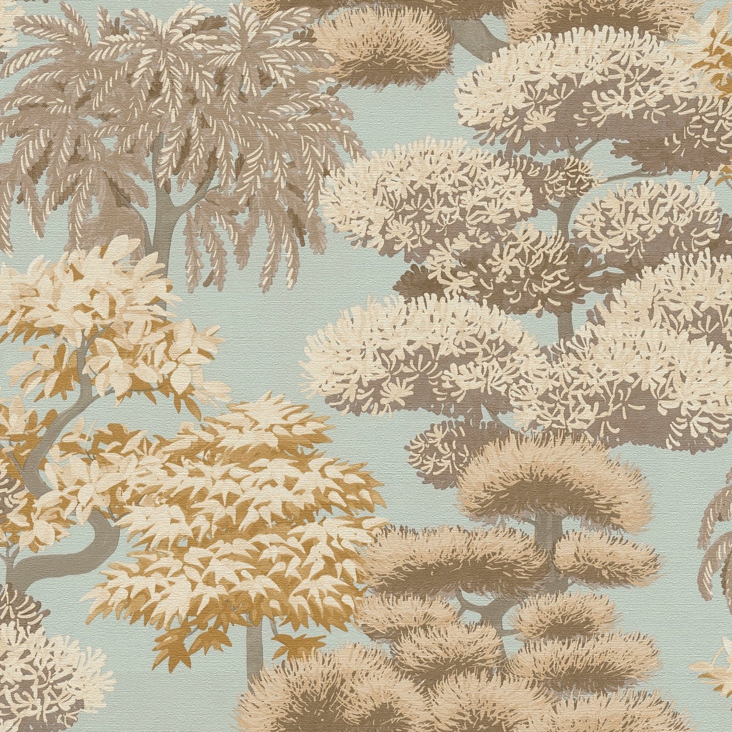 Tree Leaf Wallpaper in Beige color - pattern number HV41080 - by Galerie in the Havana 2 collection
