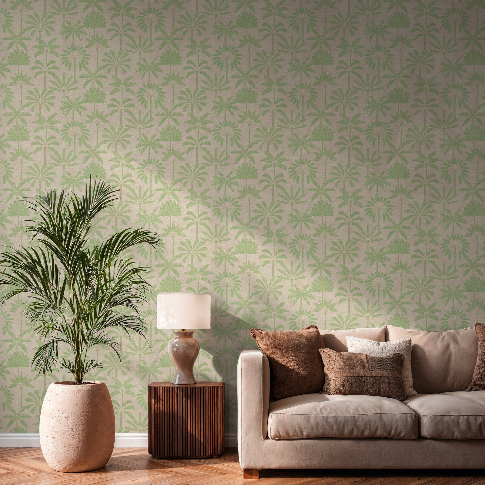 Tree Leaf Wallpaper in Green color - pattern number HV41087 - by Galerie in the Havana 2 collection