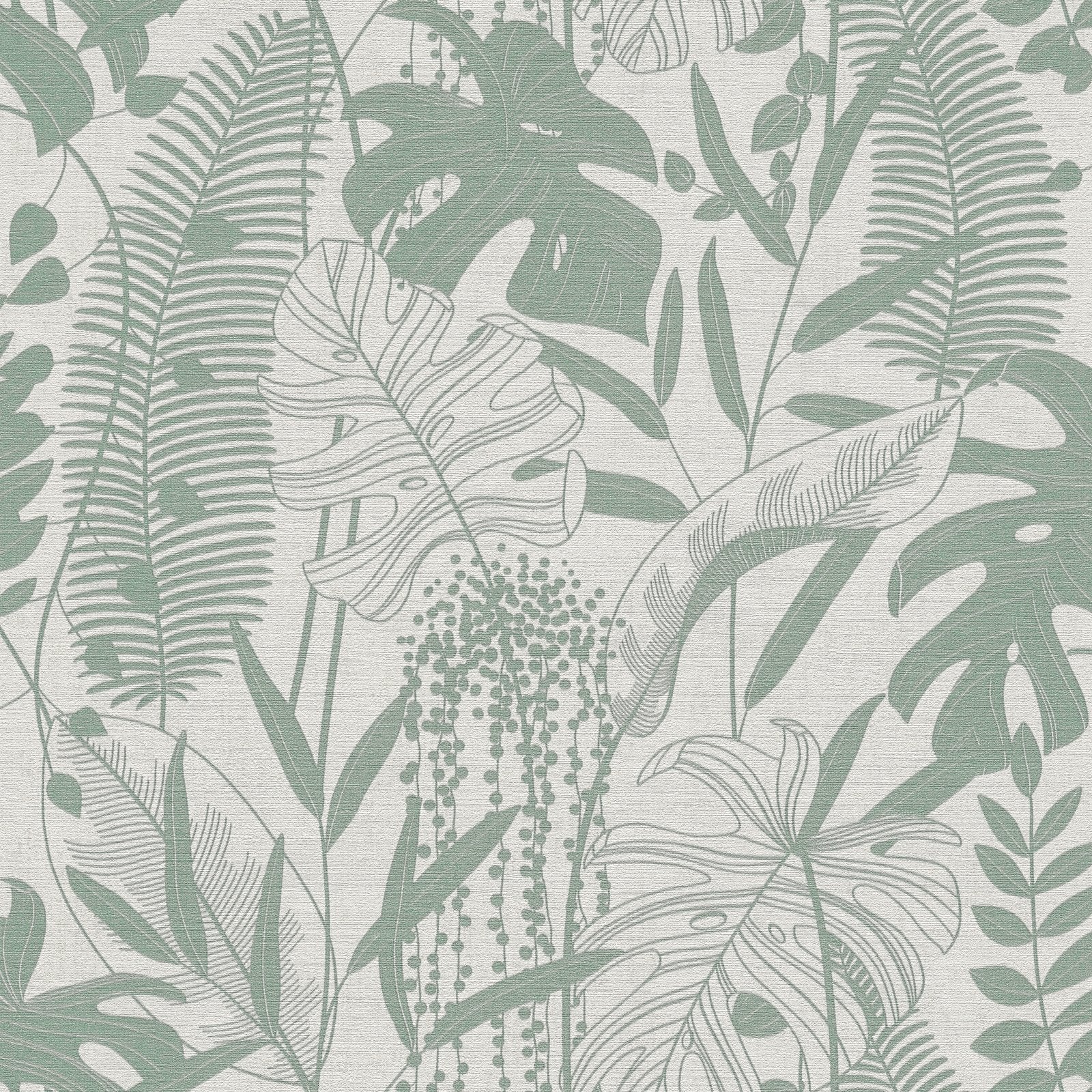 Tree Leaf Wallpaper in Green color - pattern number HV41091 - by Galerie in the Havana 2 collection