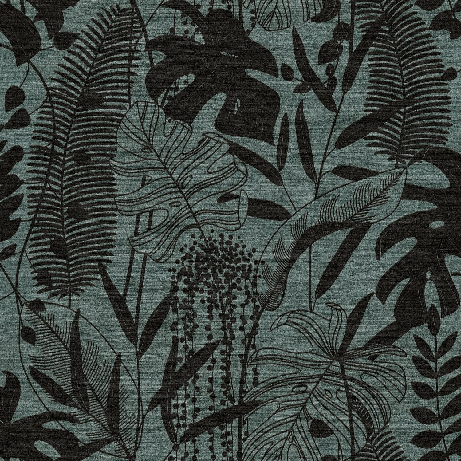 Tree Leaf Wallpaper in Green color - pattern number HV41093 - by Galerie in the Havana 2 collection