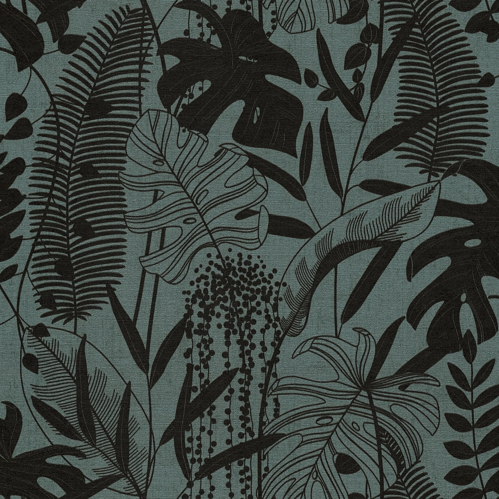 Tree Leaf Wallpaper in Green color - pattern number HV41093 - by Galerie in the Havana 2 collection