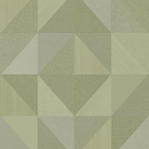 Geometrico Congo wallpaper in green color - pattern number IT32415 - by Galerie in the Italian Textures 4 collection