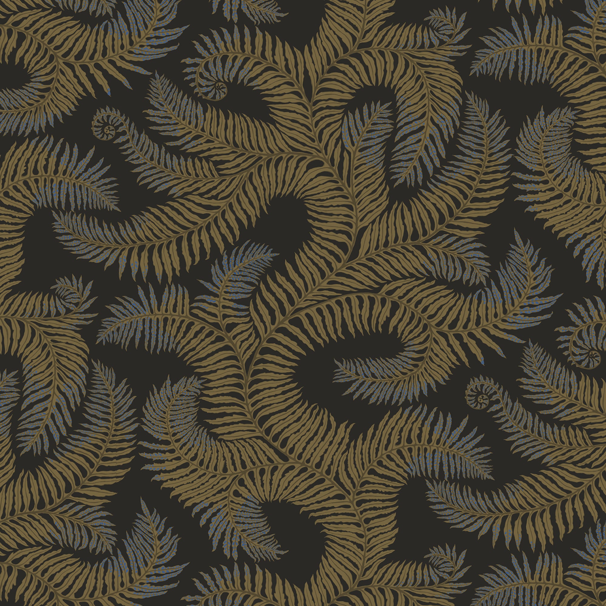 Bombes Fernery Wallpaper in olive &amp; dark grey color - pattern number JMW1001.21.0 - by Kravet in the Josephine Munsey Portfolio I collection