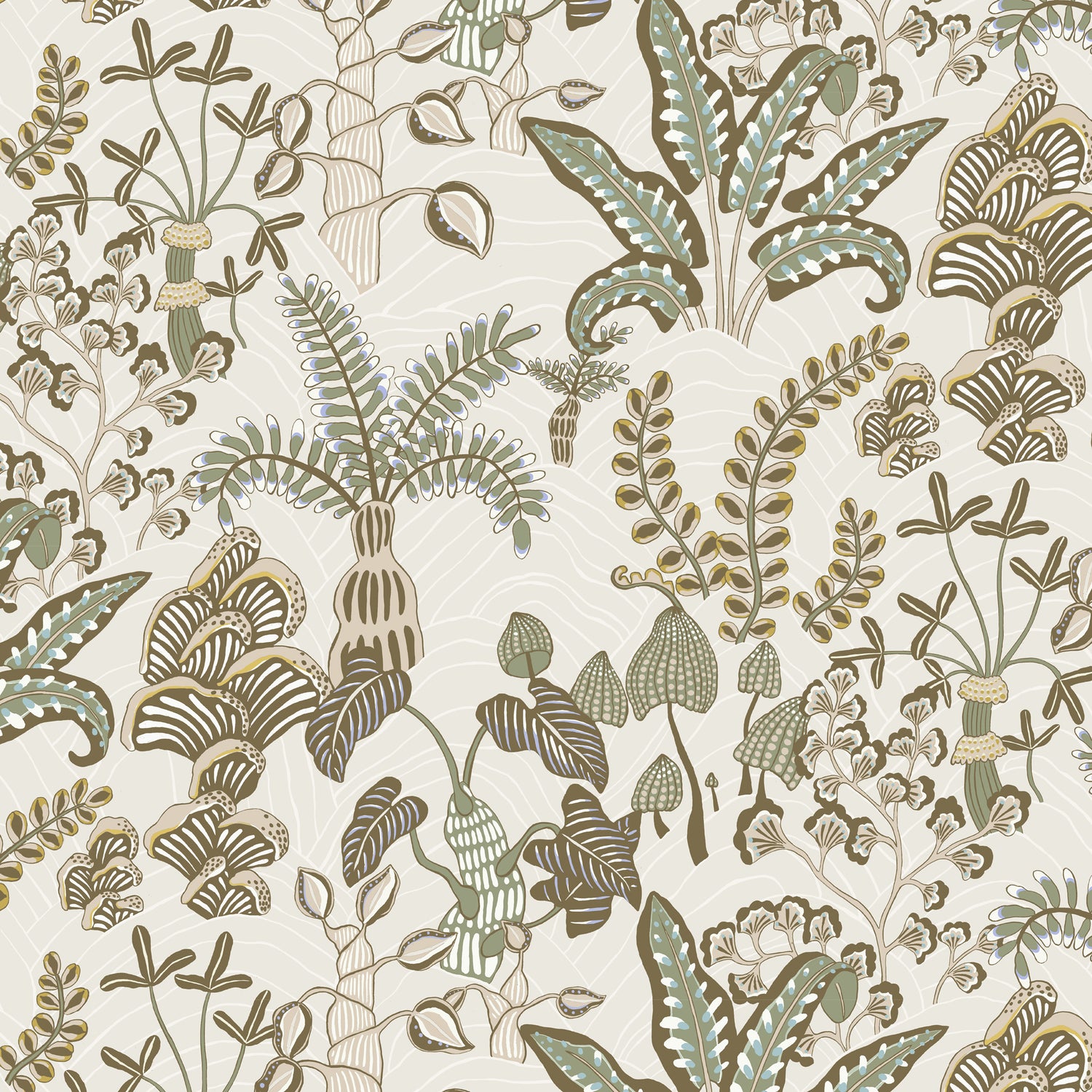 Woodland Floor Wallpaper in soft olive color - pattern number JMW1012.31.0 - by Kravet in the Josephine Munsey Portfolio I collection