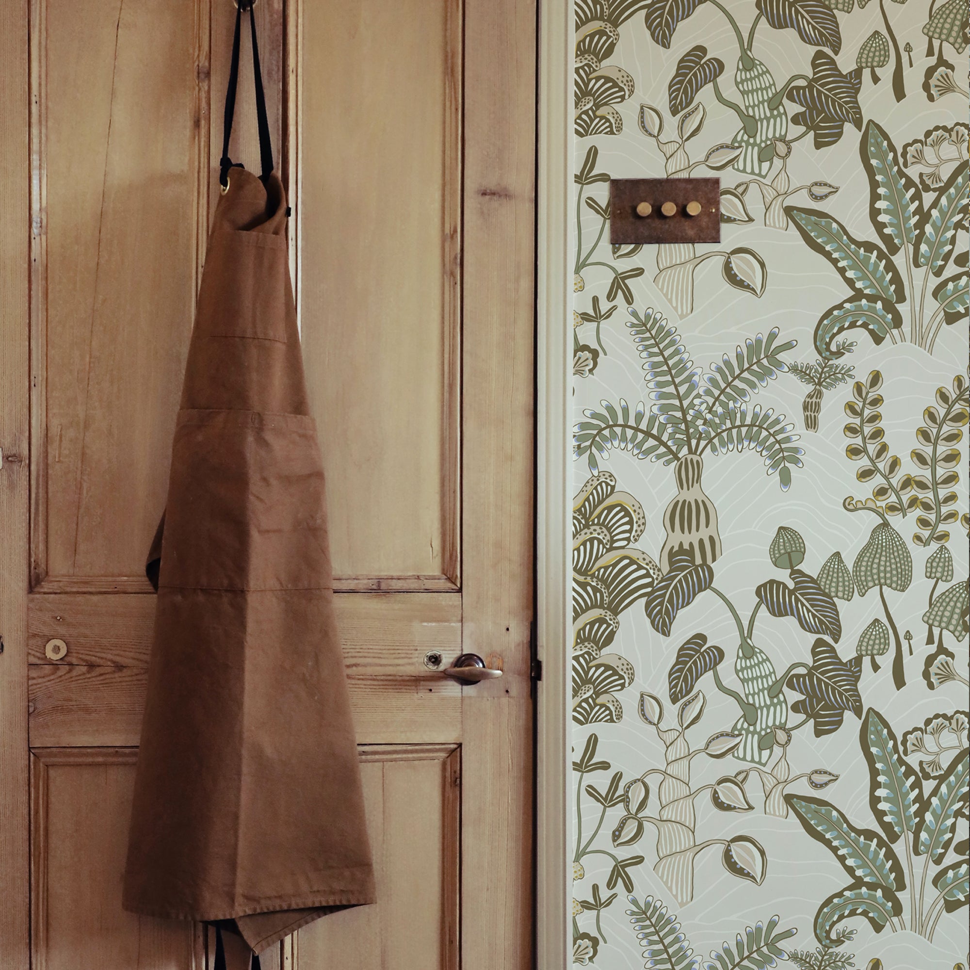 Woodland Floor Wallpaper in soft olive color - pattern number JMW1012.31.0 - by Kravet in the Josephine Munsey Portfolio I collection