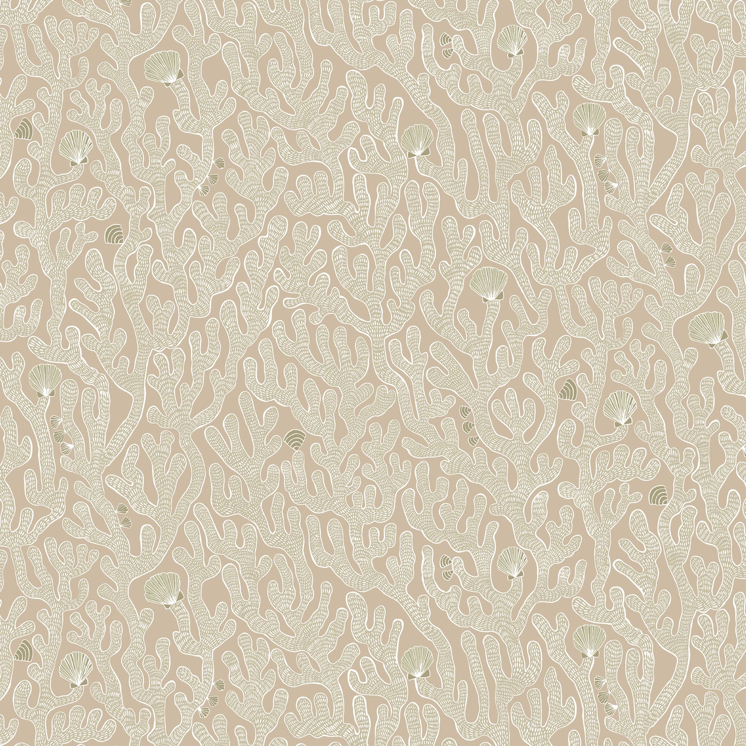 Coral Wallpaper in edge sand color - pattern number JMW1016.11.0 - by Kravet in the Josephine Munsey Portfolio II collection