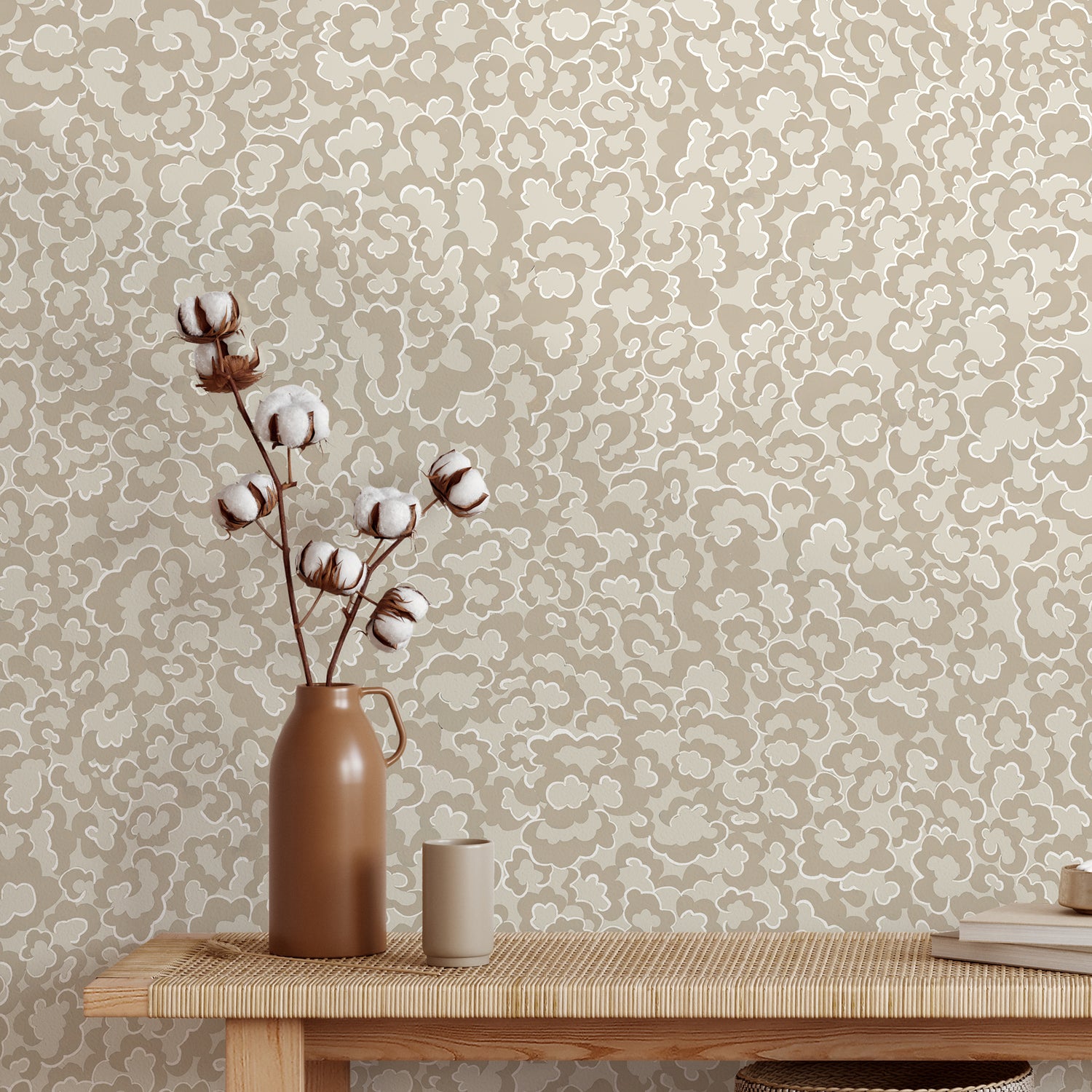 Clouds Wallpaper in cliffwell stone color - pattern number JMW1021.21.0 - by Kravet in the Josephine Munsey Portfolio II collection