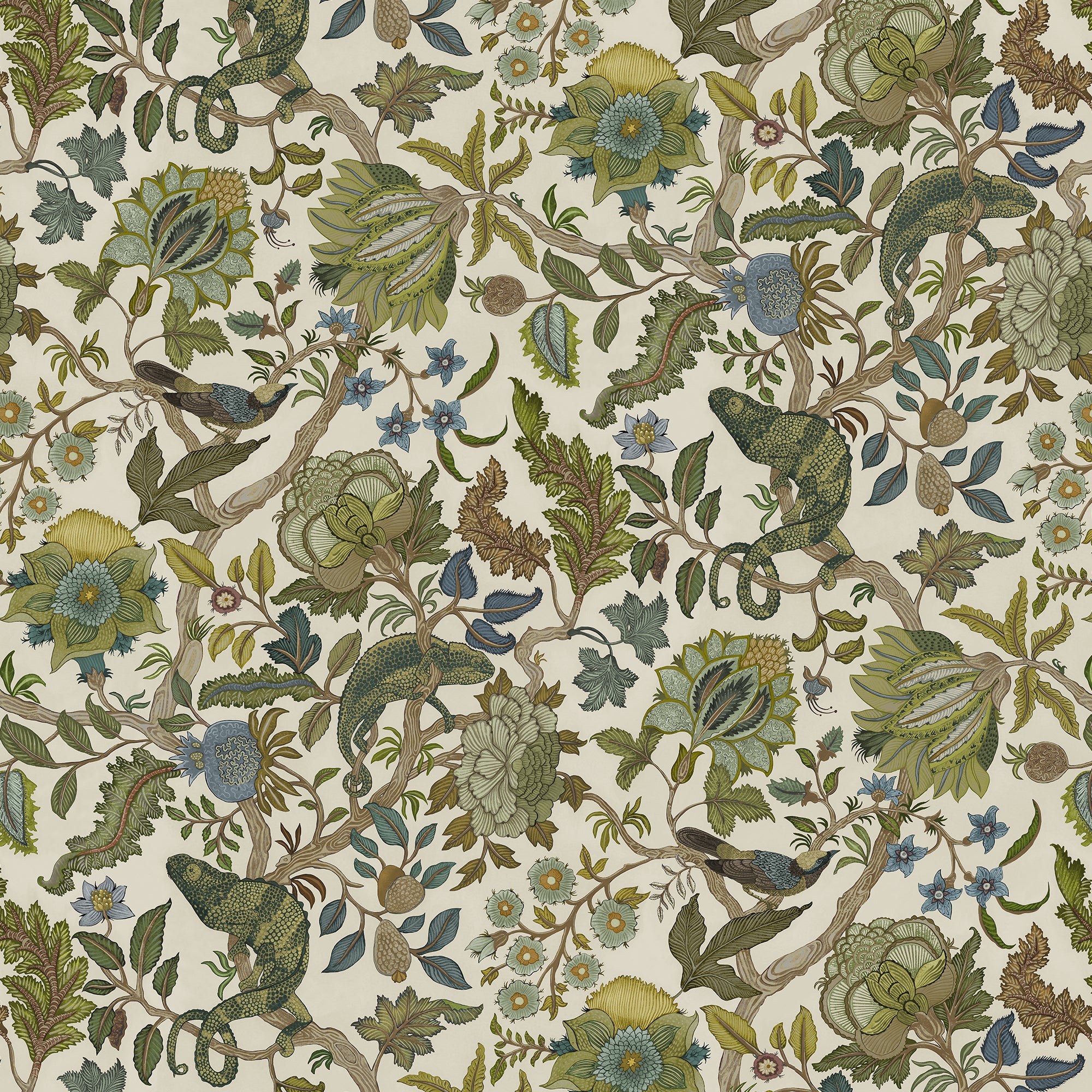 Chameleon Trail Wallpaper in sage and green color - pattern number JMW1022.71.0 - by Kravet in the Josephine Munsey Portfolio II collection
