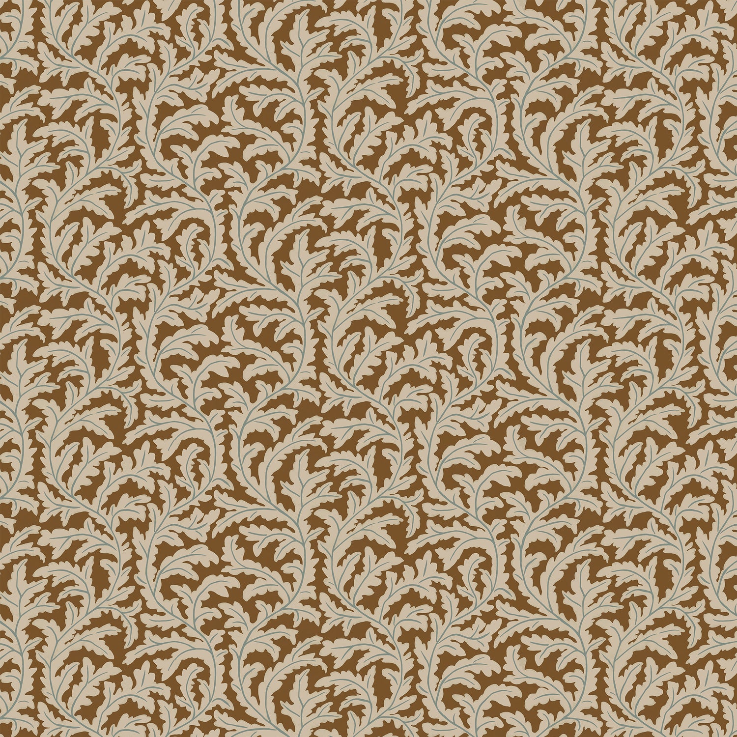 Frond Ogee Wallpaper in sepia color - pattern number JMW1025.11.0 - by Kravet in the Josephine Munsey Maitland collection