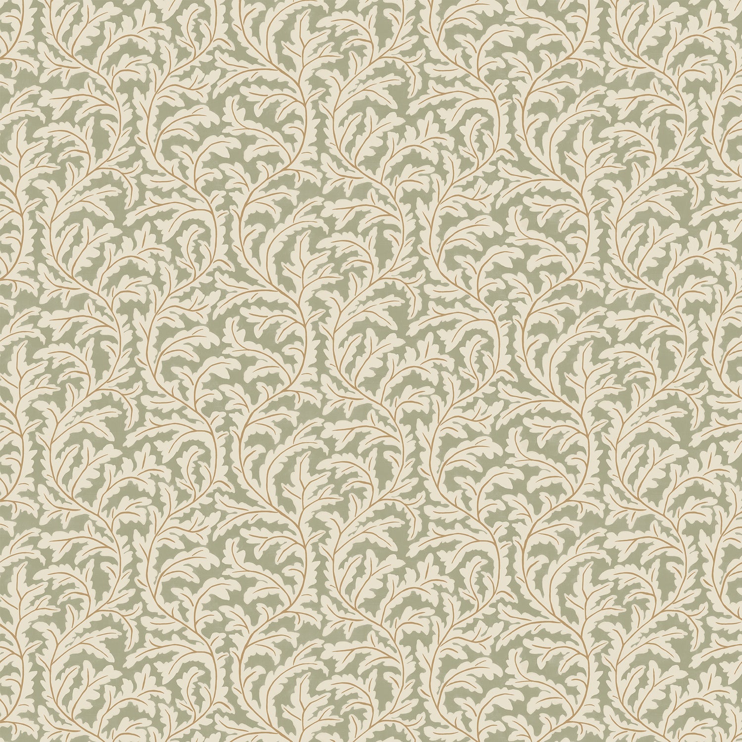 Frond Ogee Wallpaper in sage color - pattern number JMW1025.21.0 - by Kravet in the Josephine Munsey Maitland collection