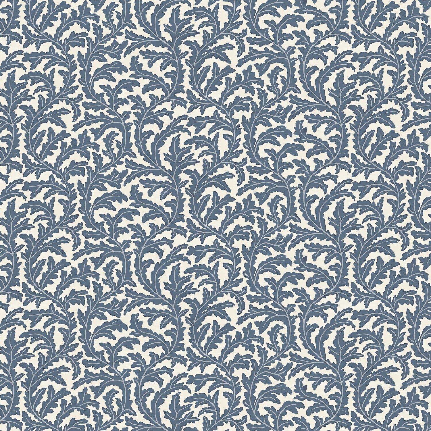 Frond Ogee Wallpaper in bude blue color - pattern number JMW1025.41.0 - by Kravet in the Josephine Munsey Maitland collection