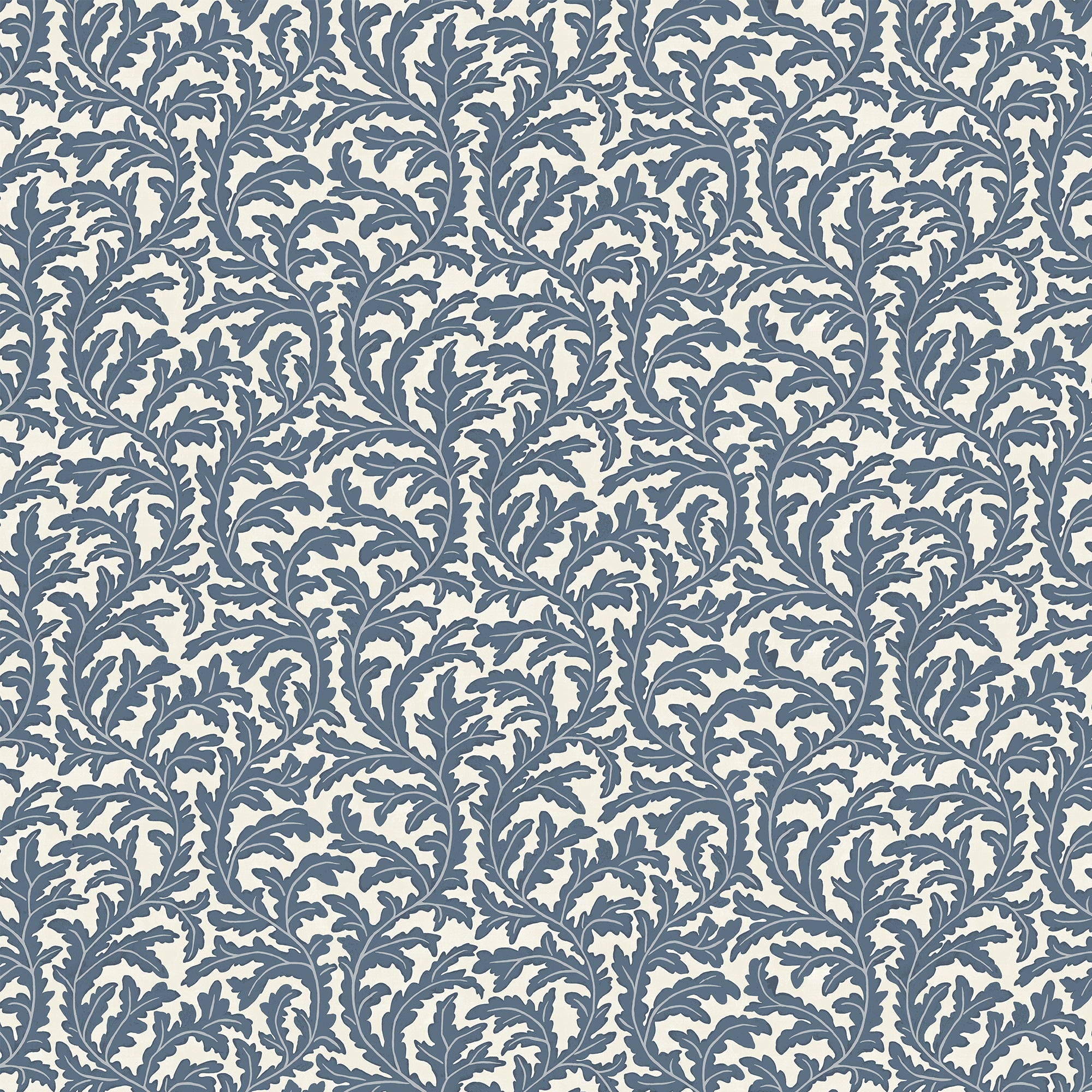 Frond Ogee Wallpaper in bude blue color - pattern number JMW1025.41.0 - by Kravet in the Josephine Munsey Maitland collection