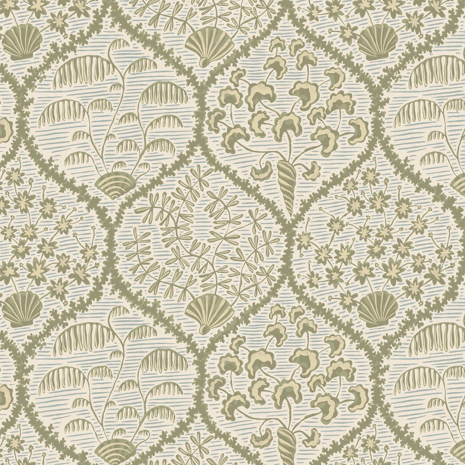 Sowerby Wallpaper in soft olive and shortwood color - pattern number JMW1029.01.0 - by Kravet in the Josephine Munsey Maitland collection