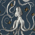 Octopoda Grand Wallpaper in deep sea blue color - pattern number JMW1030.01.0 - by Kravet in the Josephine Munsey Maitland collection