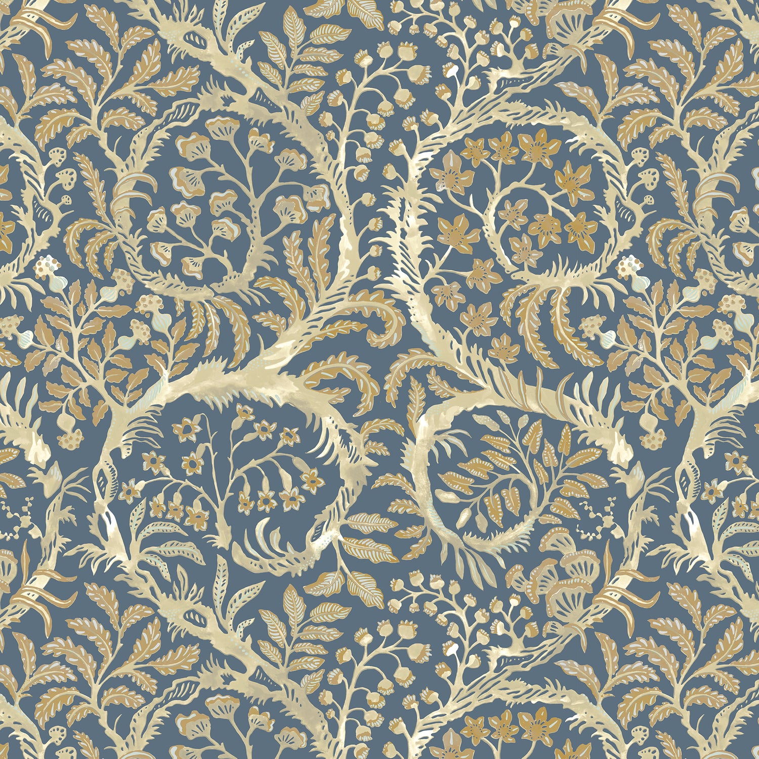 Butterrow Wallpaper in bude blue color - pattern number JMW1031.11.0 - by Kravet in the Josephine Munsey Maitland collection