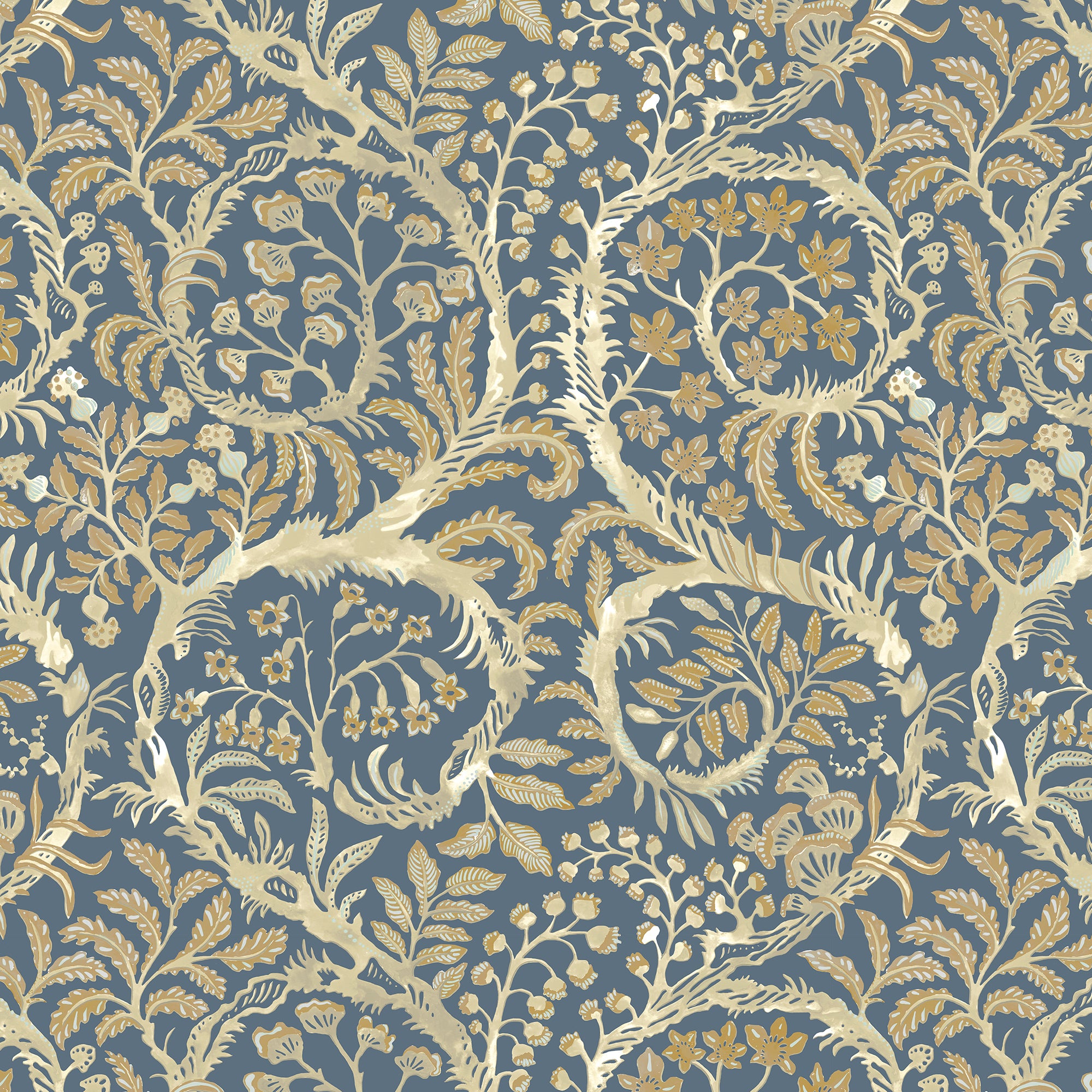 Butterrow Wallpaper in bude blue color - pattern number JMW1031.11.0 - by Kravet in the Josephine Munsey Maitland collection
