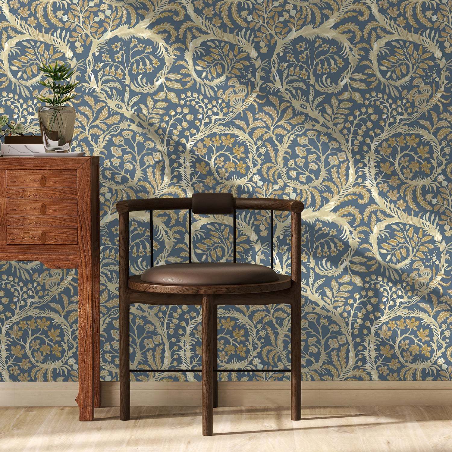 Butterrow Wallpaper in bude blue color - pattern number JMW1031.11.0 - by Kravet in the Josephine Munsey Maitland collection