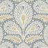 Ikat Clover Wallpaper in blue and yellow color - pattern number JMW1034.41.0 - by Kravet in the Josephine Munsey Juniper collection