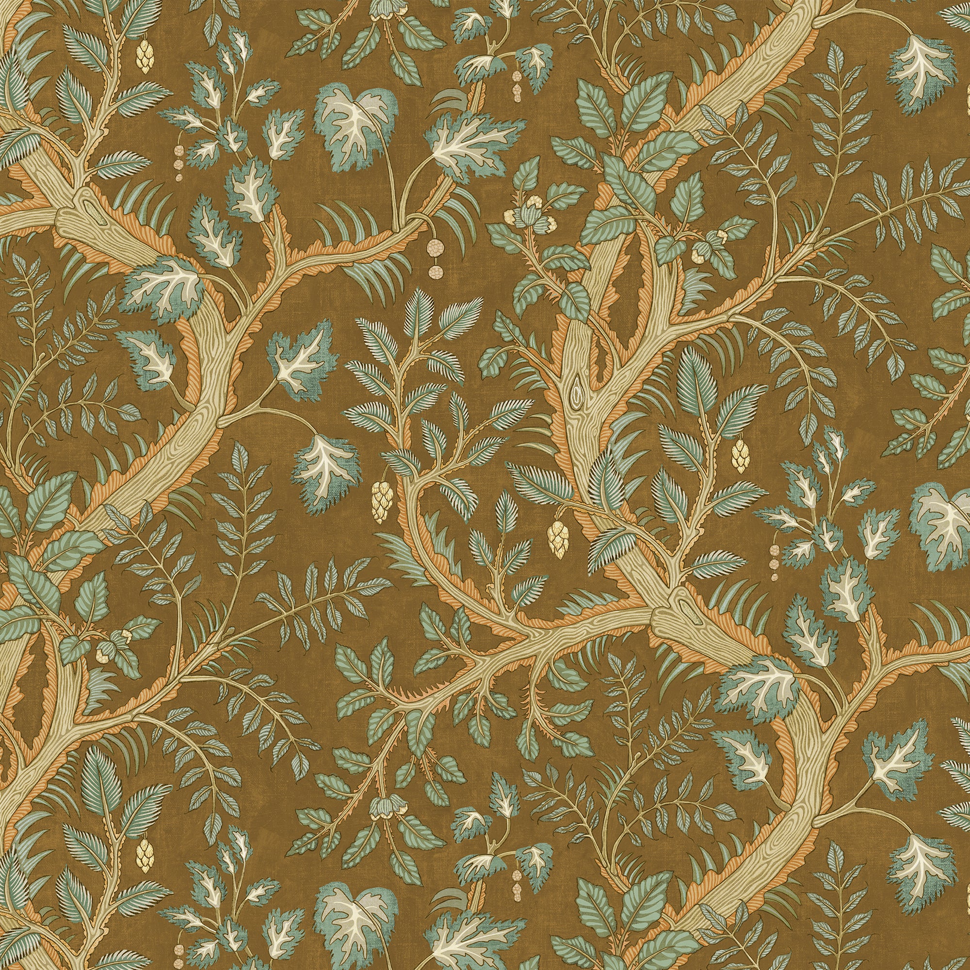 Hedgerow Wallpaper in brown color - pattern number JMW1036.21.0 - by Kravet in the Josephine Munsey Juniper collection